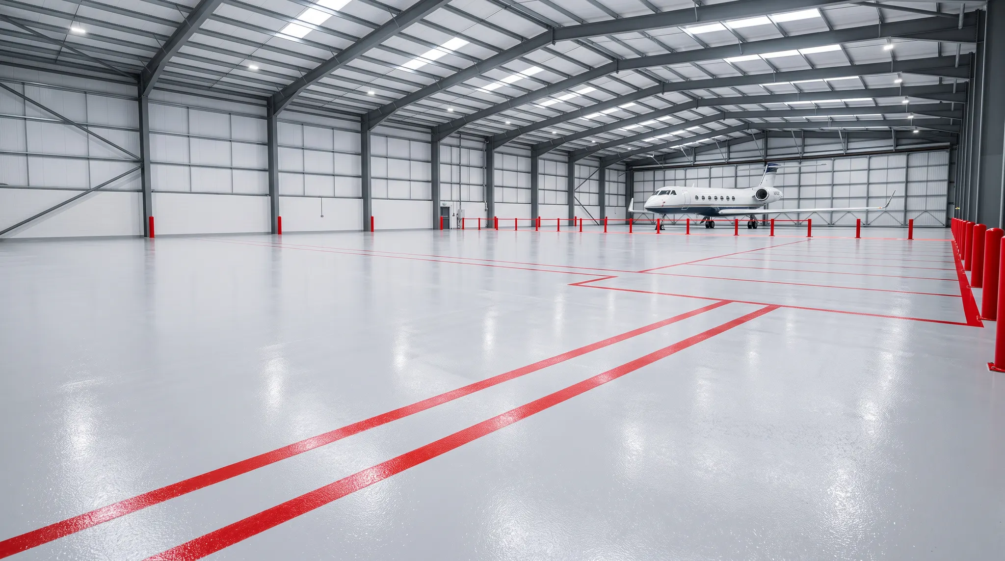 Floor Shield of South West FL Commercial floor coating installation by Floor Shield of SWFL