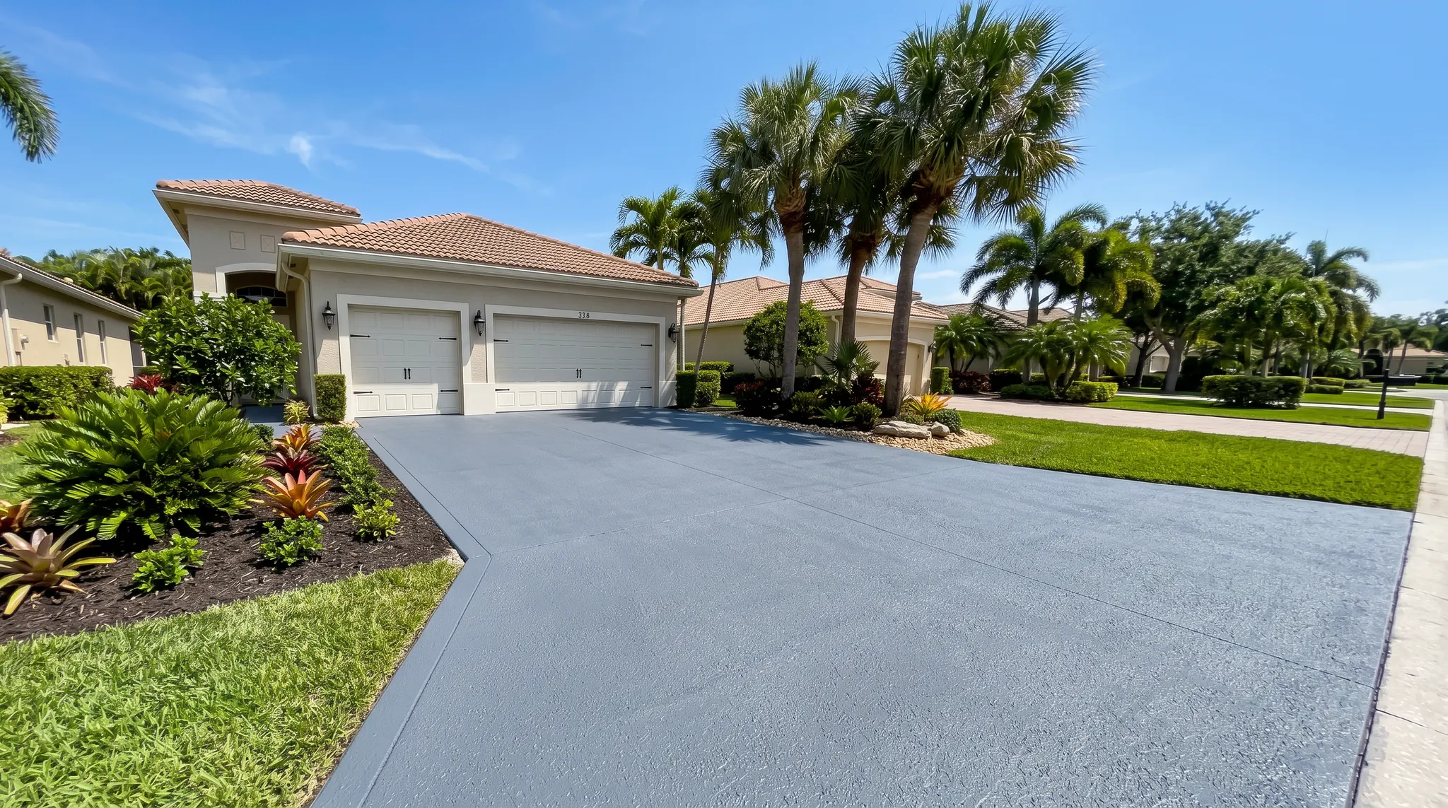 Driveway polyaspartic coating by Floor Shield of SWFL