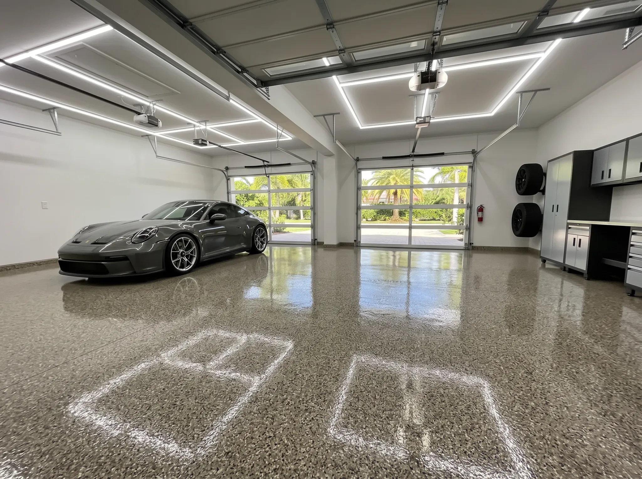 Garage floor coating project in Port Charlotte, FL