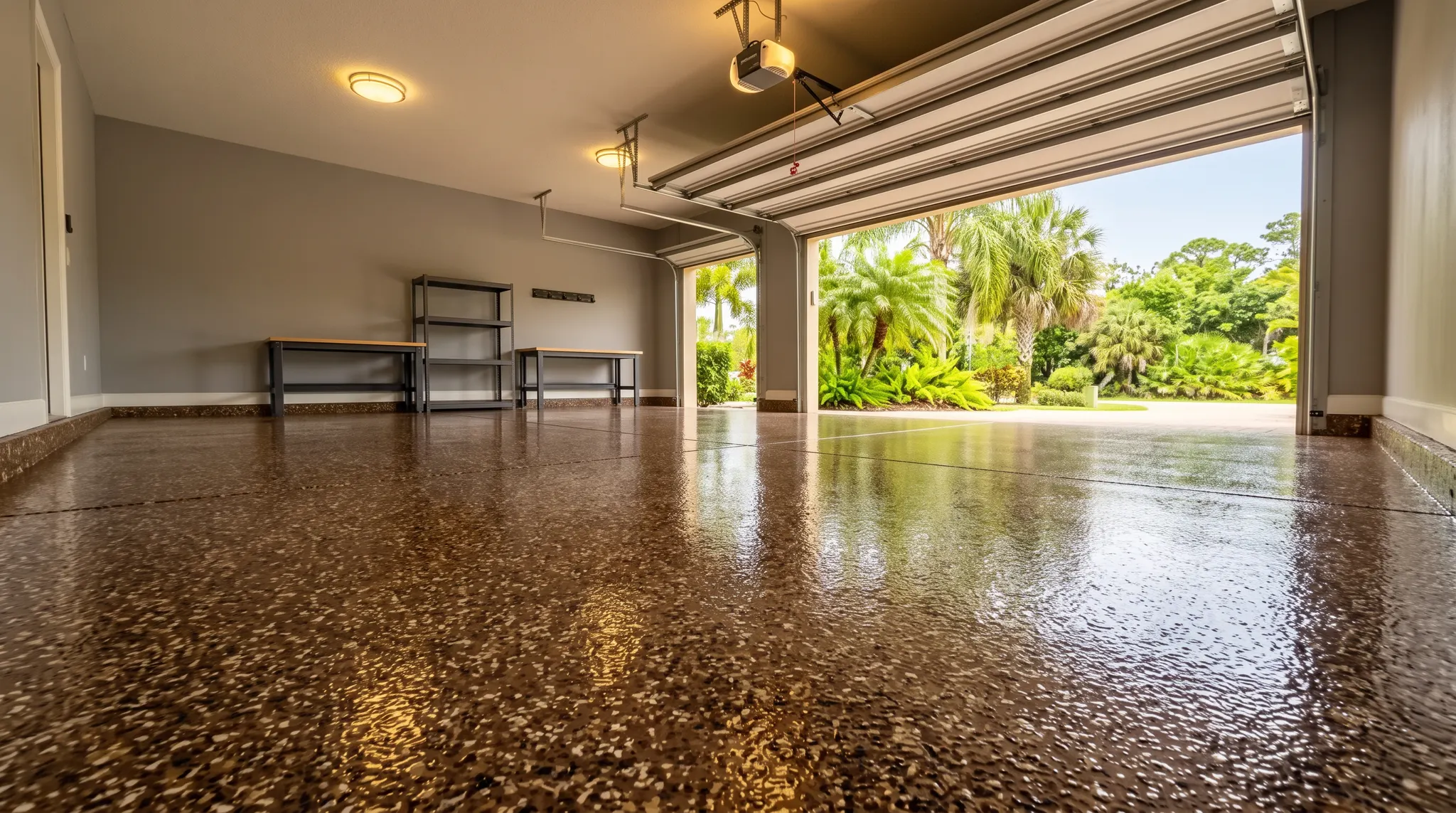 Floor Shield of South West FL Beautiful coated garage floor