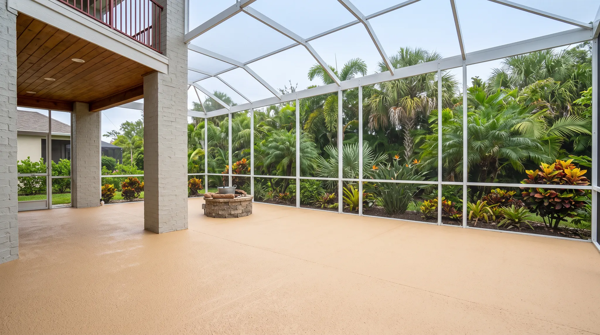 Beautiful coated patio floor