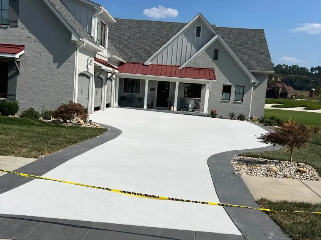 Coated driveway surface