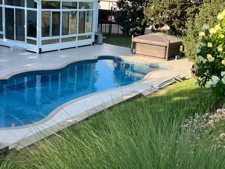 Pool deck coating finish