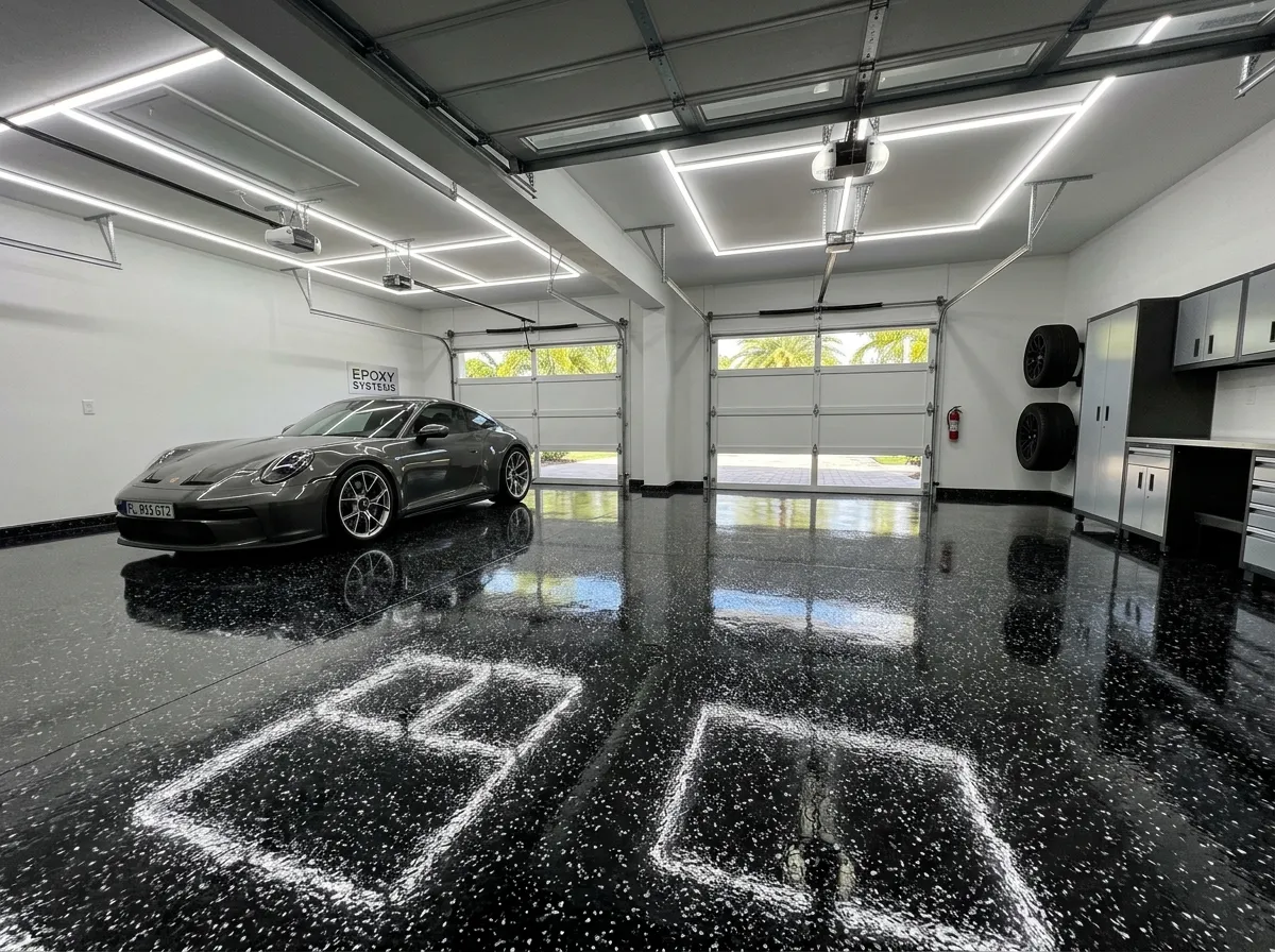 Premium floor coating showcase